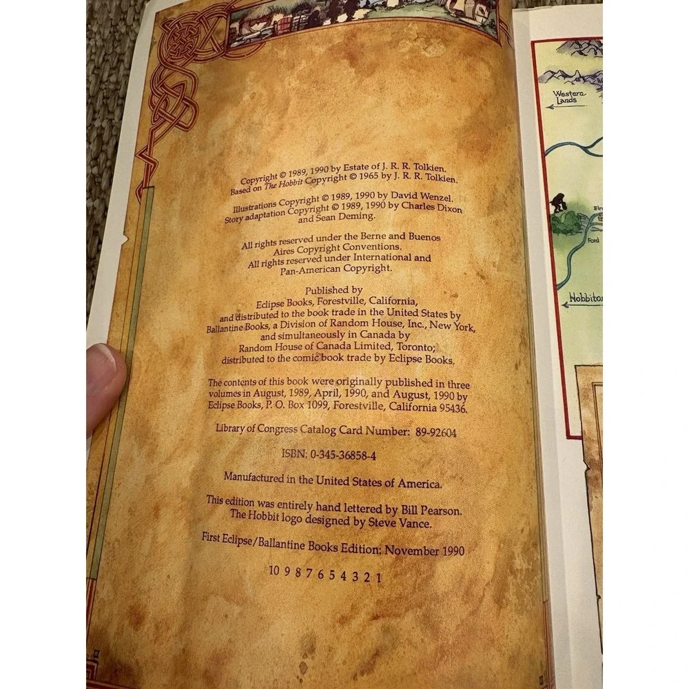 J.R.R. Tolkien The Hobbit Graphic Novel 1990 Eclipse Books